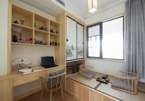 夏都名邸日式风格三居室装修案例