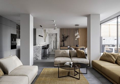 海棠家园130㎡三居室现代简约装修案例
