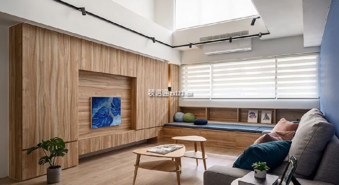 施格名门现代风格87平米二居室装修效果图案例