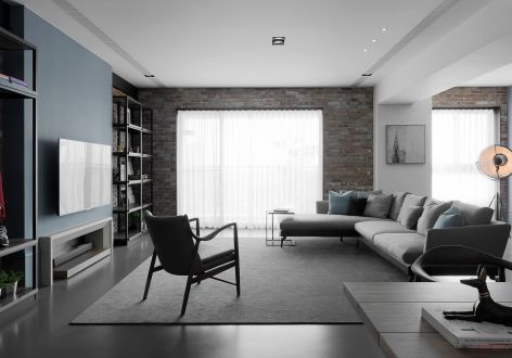 雅居乐金沙湾100平美式风格三居室装修案例