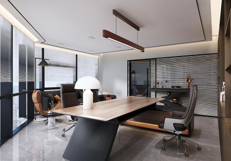 900平米办公室中式风格装修案例
