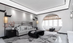 金科博翠山新中式风格122平米三室设计效果图案例
