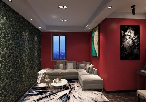 诺德阅香湖90㎡现代轻奢风二居室装修案例