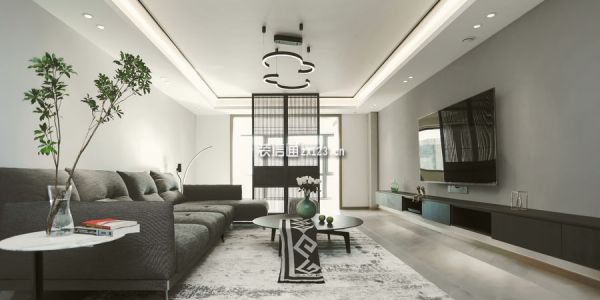 金诺富贵园现代风格113平米三居室装修案例