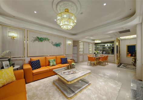 保利建业香槟国际新古典风格142平米四室两厅装修案例