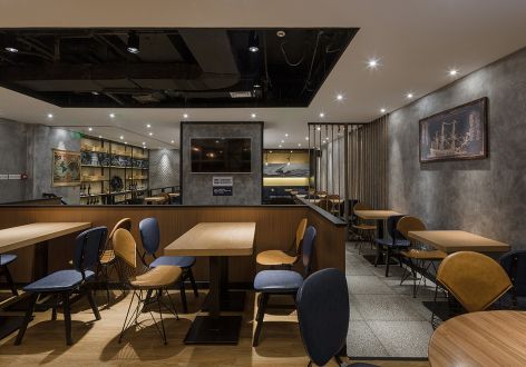 400平现代风格快餐店装修设计案例