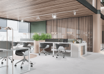 500㎡北欧自然绿色调办公室装修案例