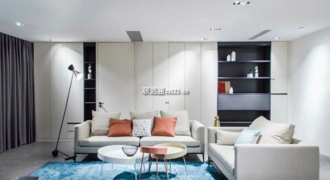恒大阳光半岛现代风格150平米三居室设计效果图案例
