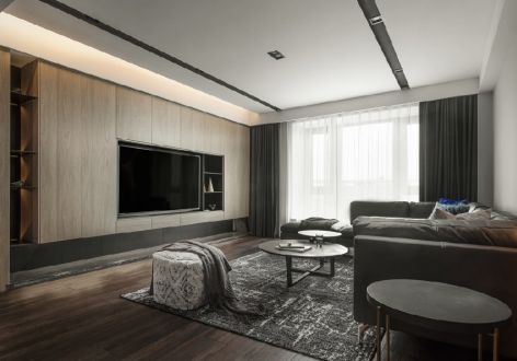 智慧领域简约风格1012平米三居室设计效果图案例