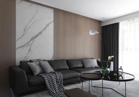 卡萨国际125平米现代简约风格三居室装修案例