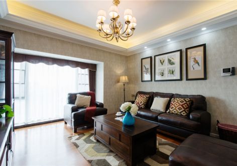 苏宁悦城三期118平米美式风格三居室装修案例