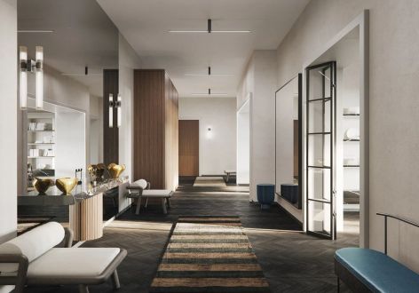 翰林苑170平米现代极简风格四居室装修案例