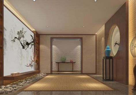 新中式风格精品酒店2500平米装修案例