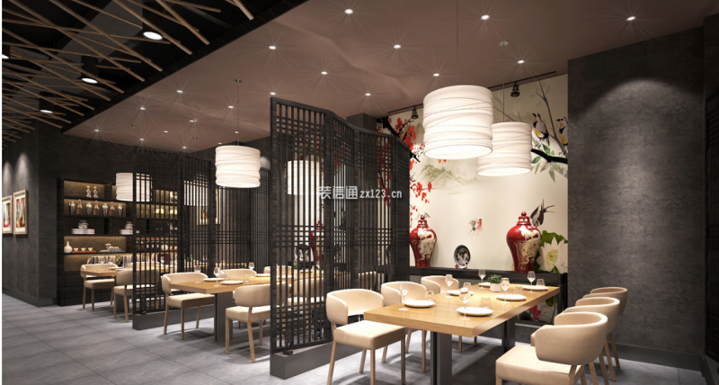 130平米现代中餐厅装修案例