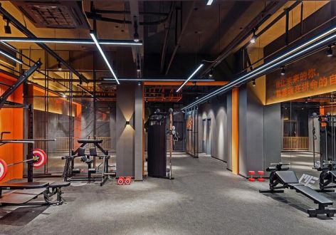 珠海健身房200平米工业风格装修案例
