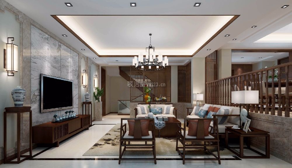 中式客厅装修设计 中式客厅装修设计效果图