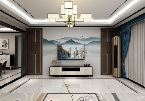 葛洲坝·海棠福湾新中式风格三居装修案例
