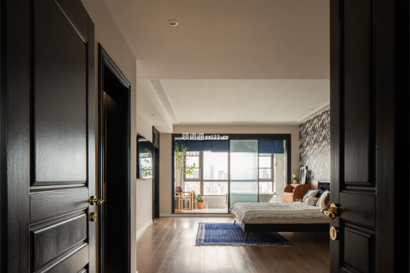 富盈加州阳光129平米现代混搭风格三居室装修案例