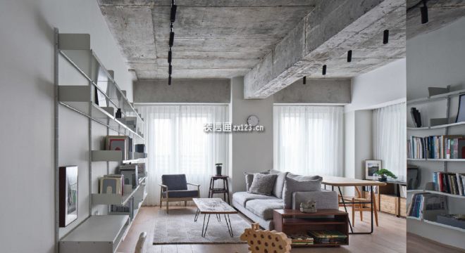 新城·玺樾台现代风格78平米二居室装修效果图片欣赏