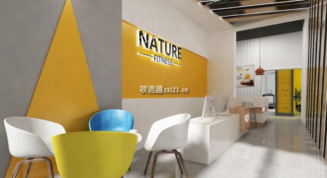 nature健身房现代风格200平米装修设计图案例