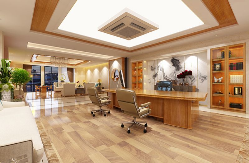 260平米现代现代材料公司办公室装修案例