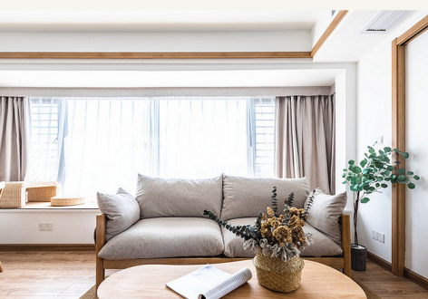 阳光·江山公园城极简风格128平米三居室设计效果图案例