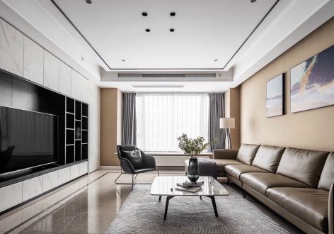 德蚨家园现代风格180平米三居室设计效果图案例