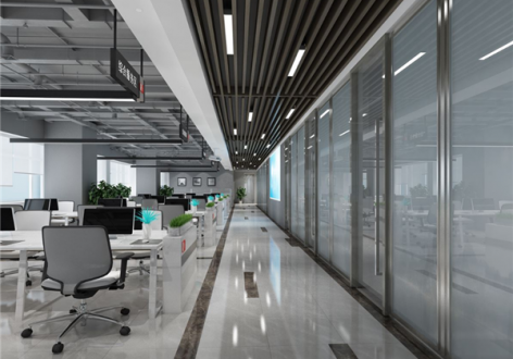600平方办公室现代简约装修案例