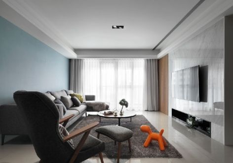 尚海郦景170平米四居室现代简约风格装修案例
