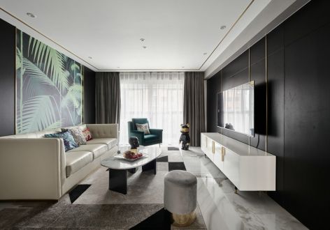 和悦财富天下现代风格115平米三居室设计图欣赏