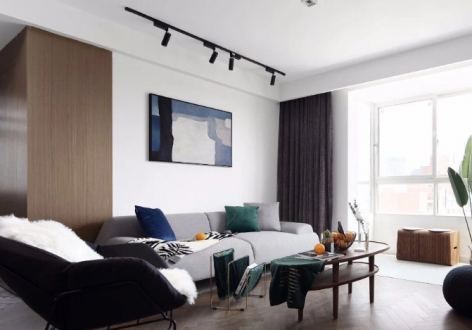星海湾一号现代风格156平米三居室设计效果图案例