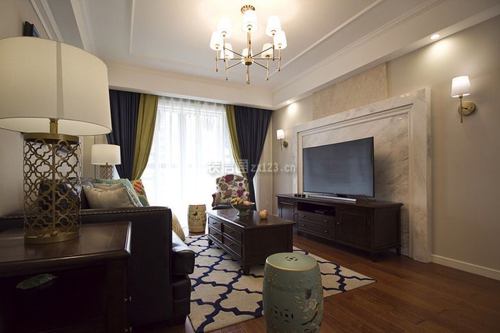 美式风格客厅装修效果图 美式风格客厅沙发 