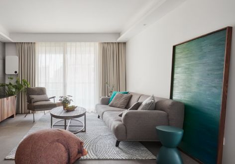 逸品香山现代风格128平米三居室装修设计图案例