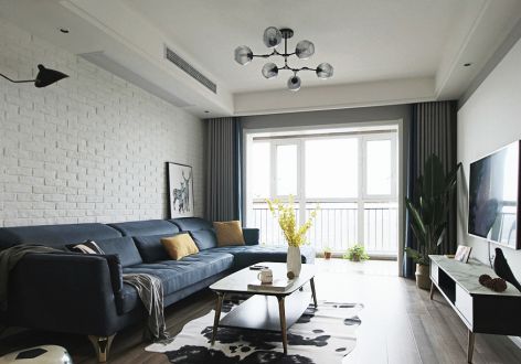 西竹源现代风格149平米三居室设计效果图案例