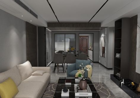 华商清水湾138平米现代三居室装修案例