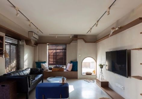 天鸿龙宇金座85平米现代简约二居室装修案例