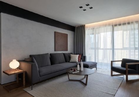 招商马尔贝拉日式风格123平米三居室装修效果图案例