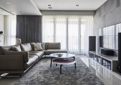 住宅·水晶榕著现代风格110平米三居室装修效果图案例