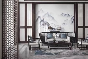 中式沙发背景墙设计