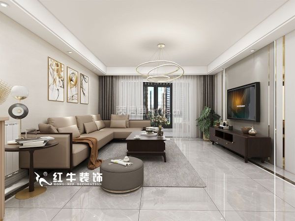南京黄埔鑫园现代风格116平米装修效果图