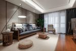 中铁阅山湖新中式风格156平米三居室装修效果图案例