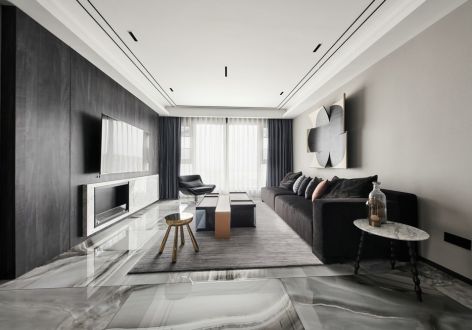 远大美域现代风格156平米四居室装修效果图案例