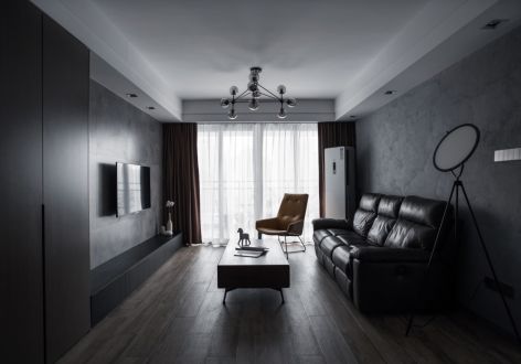 融信·澜天简约风格98平米二居室装修设计图案例