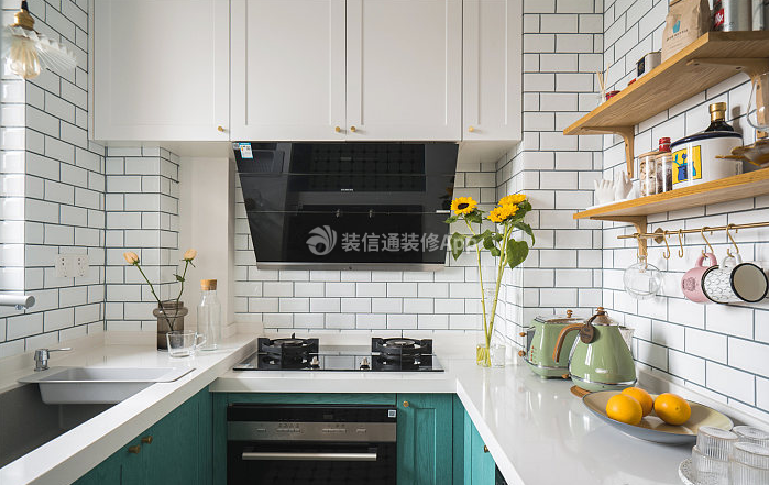 89平二居室现代简约风格厨房装修效果图
