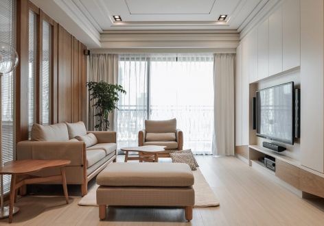 悦澜山日式风格140平米四室两厅装修案例