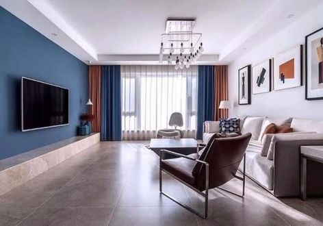 滨江·One57现代风格139平米三室装修效果图案例
