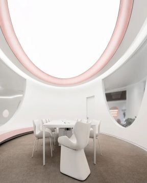 济南极简风格办公空间会议室装修图