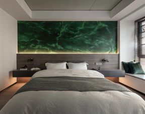 成都整装现代风格卧室床头造型效果图