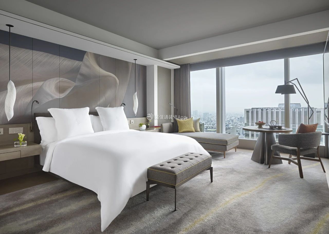 济南高端酒店大床房装修设计图