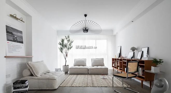 金科·集美阳光北欧风格126平米三居室装修效果图案例